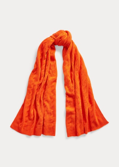 Women's Ralph Lauren Cable-Knit Cashmere Scarf | 746093DGO